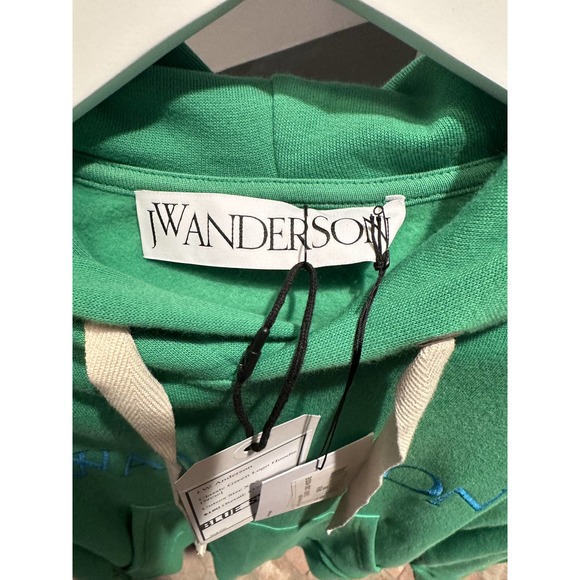 J.W. Anderson Classic Green Logo Hoodie [New} - Picture 3 of 8